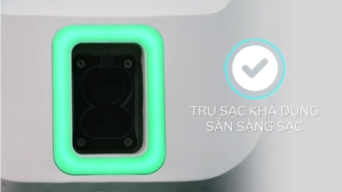 Trụ sạc khả dụng sẵn sàng sạc